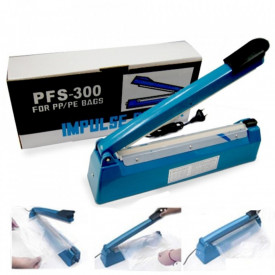 PFS-300 Impulse sealer + 3 banda rezerva + 20 pungi 30x20cm, Aparat sigilat pungi plastic 30cm, Sigilator termic, Sudeza polietilena lipit sigilat ambalat - Img 7