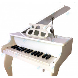Pian in miniatura cu 30 de clape pentru exersat si invatat, Claviatura copii 3 - 7 ani tip xilofon, Scaun, MDF + ABS - Img 2