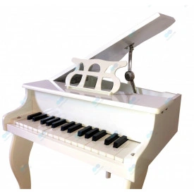 Pian in miniatura cu 30 de clape pentru exersat si invatat, Claviatura copii 3 - 7 ani tip xilofon, Scaun, MDF + ABS - Img 2