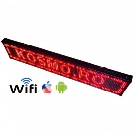 100x20 CM Exterior Reclama LED firma luminoasa text programabil (96x16 pixeli) - Img 2