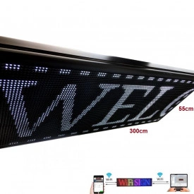 300x55 CM (288x48 pixeli LED p10), Reclama programabila firma luminoasa casetata