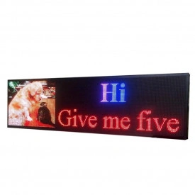 300x55 CM (576x96 pixeli LED p5 RGB FullColor) Reclama firma luminoasa cu rezolutie mare, afisaj imagini, logo - Img 3