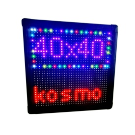 40x40CM Firma luminoasa color LED p10 RGB programabila aplicatie telefon - Img 1