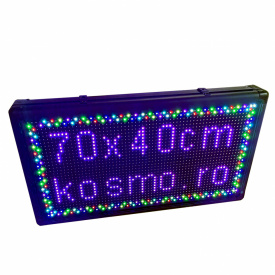 70x40 CM Afisaj LED Full-color programabil, Reclama firma luminoasa (64x32 pixeli LED P10 RGB) - Img 1
