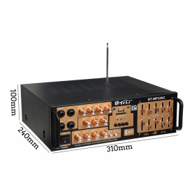 Amplificator 50W RMS MP-326, Statie boxe pasive cu Bluetooth, Sistem racire, USB - Img 5