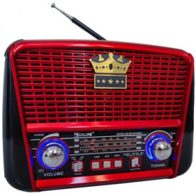 Aparat radio retro, Incarcare solara sau 220V, Bluetooth, Portabil (acumulator 1A 6V) difuzor 6W, 1A, Lanterna, RX-455 - Img 2