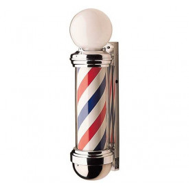 Barber pole rotativ 88CM, Semn frizerie Barbershop, Reclama luminoasa LED