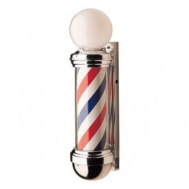 Barber pole rotativ 88CM, Semn frizerie Barbershop, Reclama luminoasa LED