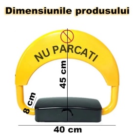 Blocator parcare (nu parcati) automat cu baterii, 2 x telecomanda wireless, 2 chei, metalic - Img 4