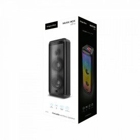 Boxa Bluetooth 2 x 8" 60W KM0558 Kruger&Matz, Joc lumini LED, Radio FM, USB, AUX - Img 2