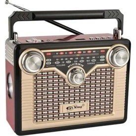 Boxa cu acumulator, Radio tip retro, FM AM, Bluetooth, USB, Portabil, Difuzor puternic