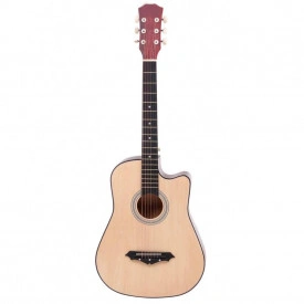 Chitara Acustica Exersat 4/4 96Cm 38" + Curea umar + 6 Corzi Metalice rezerva + Pana - Img 3