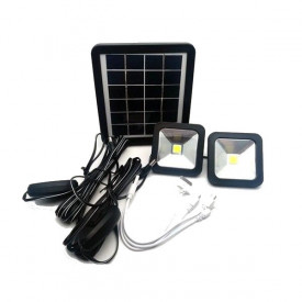 Kit PowerBank cu Panou solar CCLAMP CL08 + 2 Proiectoare LED, Port USB incarcare - Img 3