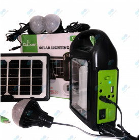 Kit solar CL-02, Lanterna dubla si 3 becuri LED, Powerbank, Panou fotovoltaic 4W - Img 3