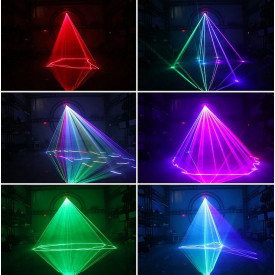 Laser, Proiectii multi-beam HK-500 RGB 150mW violet 100 mW rosu 250mW magenta - Img 3