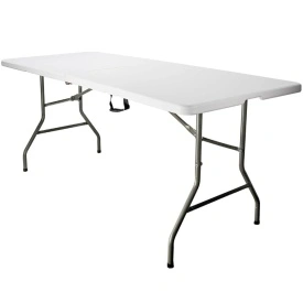 Masa 180 x 60 cm pliabila tip geanta, picioare rabatabile, gradina camping curte - Img 2