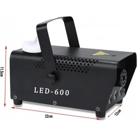 Masina fum usor/ceata/fog 600W cu Becuri LED si telecomanda wireless, Aparat abur efecte lumini scena - Img 4