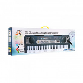 Orga electronica 5 octave + Casti wireless, Ideala pentru copii, 61 clape, Microfon karaoke, MQ-6119 - Img 2