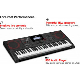 Orga electronica CT-X3000 CASIO, 61 clape Touch Response - Img 3