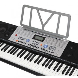 Orga electronica incepatori 853 + Stativ dublu X + Casti bluetooth, 5 octave 61 clape, USB - Img 7