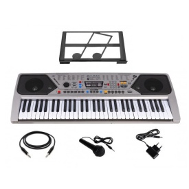Orga muzicala 61 clape MQ-001 + Microfon karaoke, Claviatura electronica, 100 tonuri, USB, Radio - Img 5