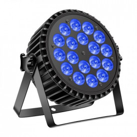 PAR-LED 18x10W RGBW, Carcasa aluminiu, Cooler, Proiector disco puternic, Scena, Eveniment, Lumini color si albe 180W - Img 4