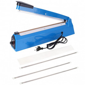 PFS-300 Impulse sealer + 3 banda rezerva + 20 pungi 30x20cm, Aparat sigilat pungi plastic 30cm, Sigilator termic, Sudeza polietilena lipit sigilat ambalat - Img 8