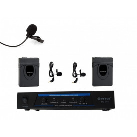 Set 2 Lavaliere Wireless, Lavaliera cu Receiver VHF Reglaj volum, Microfoane fara fir WG-210 - Img 1