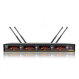 Set 4 x Lavaliera Wireless, Microfon profesional prezentare/scena/sala conferinta, 4 Lavaliere + Receiver UHF - Img 2