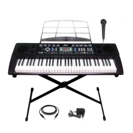 Set orga electronica invatat KSO-339 + Stativ reglabil in X + Microfon, 61 clape inalte incepatori, USB