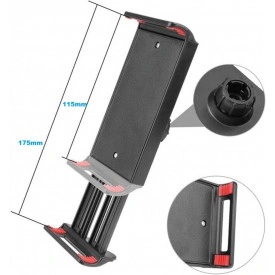 Stativ brat extensibil 70 CM tableta/telefon/smartphone, Menghina, Suport suspensie flexibil articulat pivotant pliabil birou/masa/blat, Reglabil - Img 6