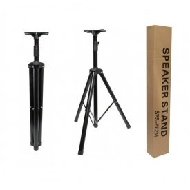 Suport Boxa 90 - 180 CM cu flansa detasabila, max 20KG, Stativ difuzor Teava Ø35mm, Trepied antena Negru