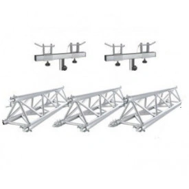 Truss 3x6m, Picior schela lumini inaltime reglabila 150-300cm cu traverse 600 cm (3 x tronson 2m), max 100kg - Img 2