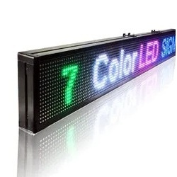 200x20 CM Reclama LED RGB Text color programabil APP, Firma luminoasa exterior (192x16 pixeli P10) - Img 2