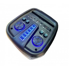 Boxa tip turn cu 2 x Difuzor 8 Inch 40W RMS, Wireless D2803, Lumini LED, Subwoofer - Img 7