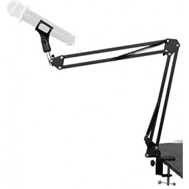 Brat tip foarfeca microfon studio, Menghina birou, Suport extensibil pivotant, Stativ flexibil suspensie, Nuca - Img 1