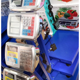 Cantar pentru marfa 50 g - 350 KG, Display iluminat, Acumulator, Platforma 40 x 50 CM - Img 8