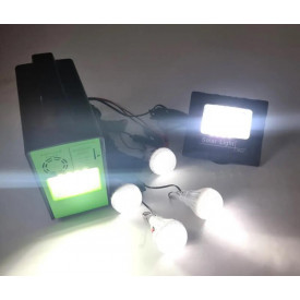 Kit sistem solar GD-150L, Invertor 220V 150W, Panou fotovoltaic 40W, 4x Becuri, 1x Proiector LED, Boxa Bluetooth, USB - Img 2