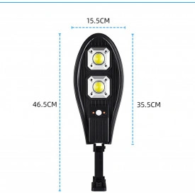 Lampa stradala 7W, curte, gradina / Senzor miscare 10 metri / Panou solar cu acumulator / Telecomanda - Img 2