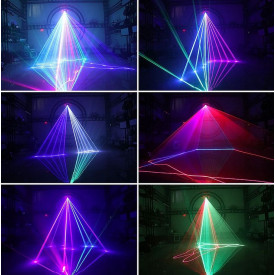 Laser, Proiectii multi-beam HK-500 RGB 150mW violet 100 mW rosu 250mW magenta - Img 4