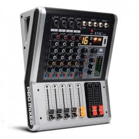 Mixer audio cu Bluetooth KA-40, 4 canale, Statie consola DJ boxe pasive 2x100W, Efecte digitale, Consola DJ Scena Sala Trupe Formatii Disco