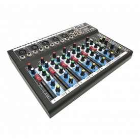 Mixer audio neamplificat 7 canale F7-MB, Consola DJ pentru boxe active (semnal), Portabil - Img 2