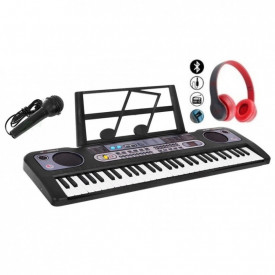 Orga electronica 5 octave + Casti wireless, Ideala pentru copii, 61 clape, Microfon karaoke, MQ-6119 - Img 1