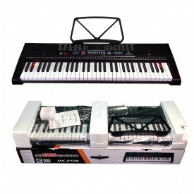 Orga electronica MK-2108, 61 Clape luminoase, 255 Timbre, Functii invatare - Img 5
