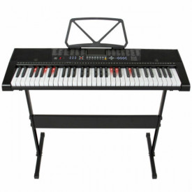 Orga electronica MK-2108 + Stativ reglabil + Scaun pian, 61 Clape ghidate LED, taste luminoase 5 octave, 255 Timbre, USB - Img 7
