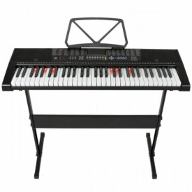 Orga electronica MK-2108 + Stativ reglabil + Scaun pian, 61 Clape ghidate LED, taste luminoase 5 octave, 255 Timbre, USB - Img 7