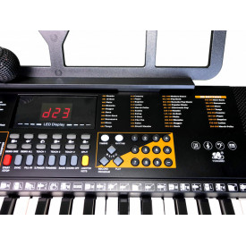 Orga electronica YM-869 + Postament metalic + Casti wireless, 61 Clape cu lumini LED pentru invatat - Img 5