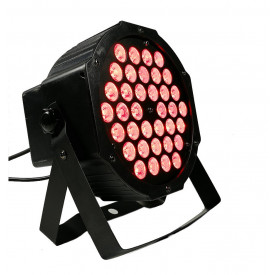 PAR-LED 36 Becuri 3W RGB Multicolore, Microfon integrat, DMX, Proiector lumini scena / arhitectural / petrecere - Img 1