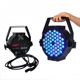 PAR-LED 54 x 4W RGB, Carcasa aluminiu, Cooler, Proiector lumini scena DMX 512 - Img 2
