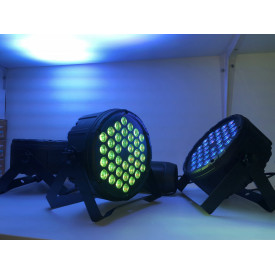 PAR-LED Slim, Proiector lumina color scena, Becuri 36x3W RGB, Microfon, Dmx IN-OUT, Lumini club, evenimente, prezentari, magazine, arhitectural, fundal - Img 2